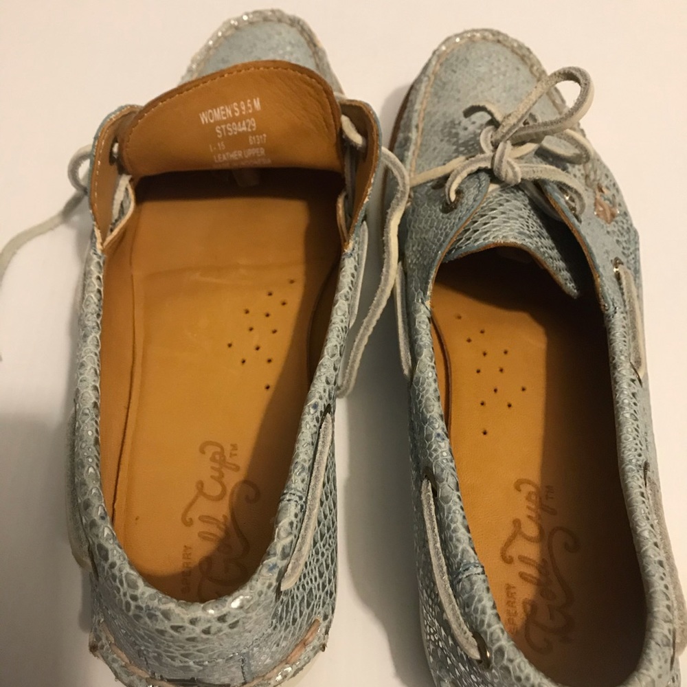 SPERRY TOPSIDER GOLD CUP METALLIC BLUE SIZE 9.5 - Picture 3 of 6